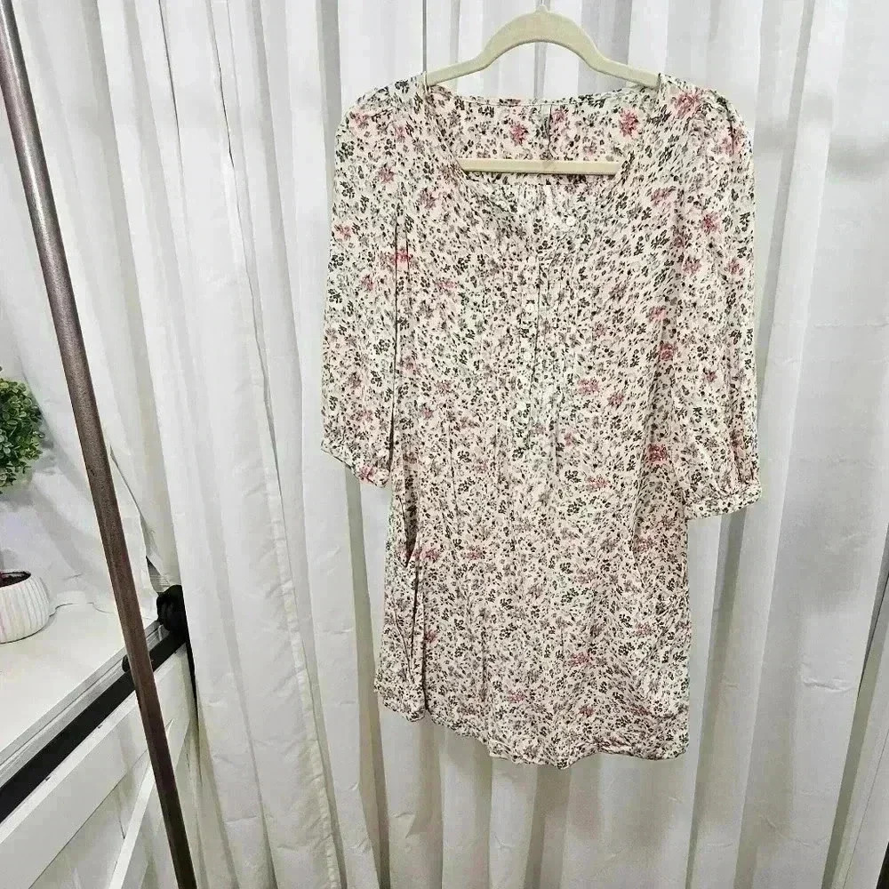 Pepe Jeans Women's XS Floral 3/4 Sleeve Dress